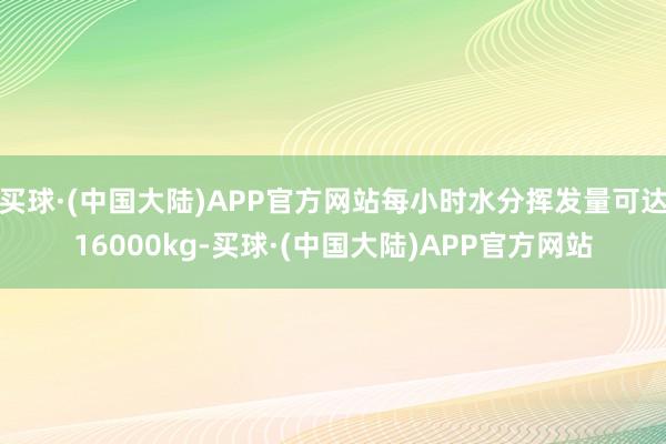 买球·(中国大陆)APP官方网站每小时水分挥发量可达16000kg-买球·(中国大陆)APP官方网站